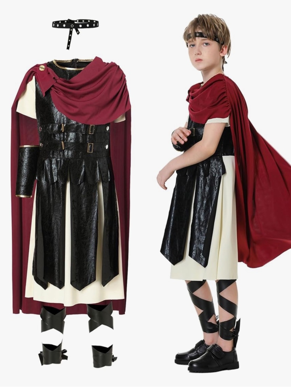 NWOT Roman Warrior Soldier Gladiator Cesar Cosplay Halloween Costume